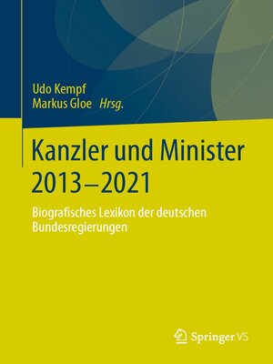 cover image of Kanzler und Minister 2013--2021